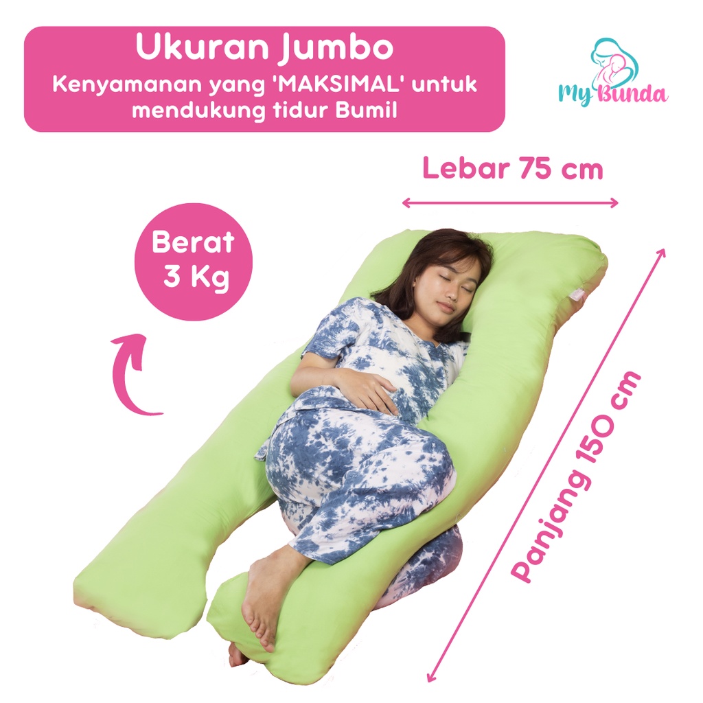 Bantal Bumil dan Menyusui untuk Kasur Ibu Hamil Jenis Bantal Hamil Jumbo Premium dengan Desain Bantal Ibu Hamil Tidur Jumbo yang Sangat Nyaman untuk Jadi Guling Ibu Hamil - Motif BB09