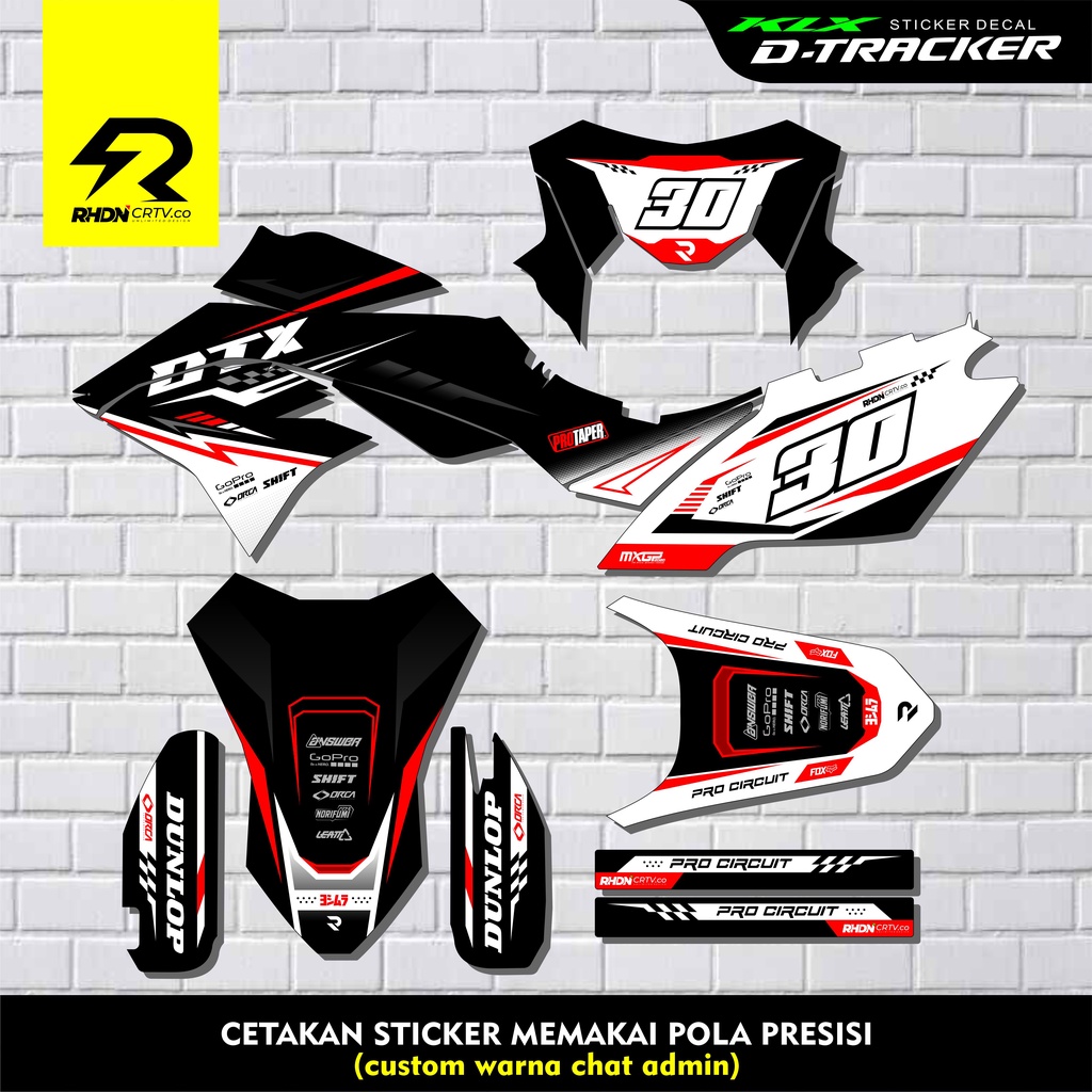 DECAL DTRACKER - DECALKAWASAKI DTRACKER - STICKER DECAL KAWASAKI DTRACKER - STIKER DTRACKER