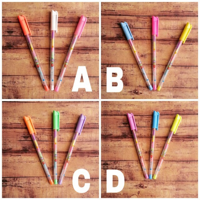 3 Pcs Pen Unik - Pulpen Pelangi 8806 isi 3 pcs - Gelpen Rainbow  - Pen Gel Rainbow