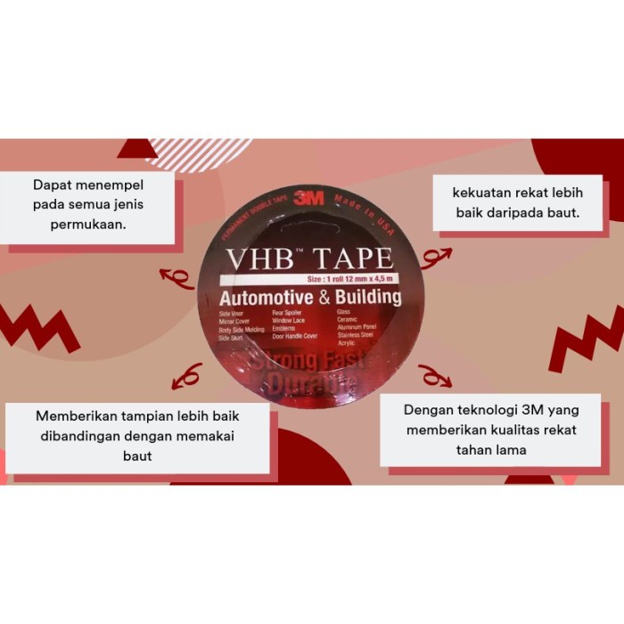 

Hari Ini 3M Vhb Double Tape Automotive 4900 Size 12Mm X 4.5M -Double Tape Mobil Gilaa!!!