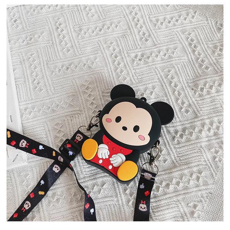 tas slempang kecil jelly silicon mickey minnie kitty