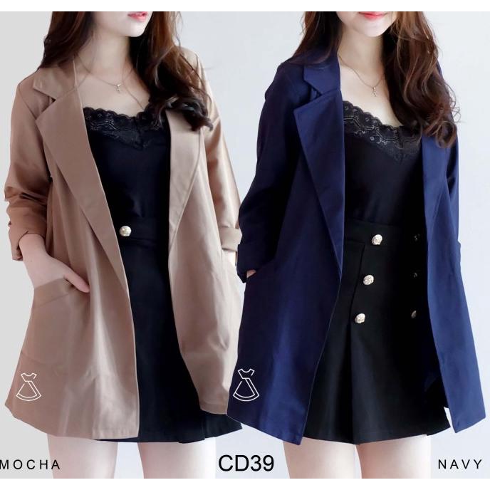 CD39 - OUTER BLAZER BASIC MODERN ATASAN KERJA WANITA CARDIGAN KANTOR
