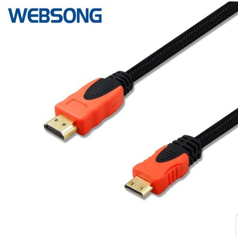 Kabel HDMI type A to HDMI Mini Type C 1.5M 3M Full HD 1080P WEBSONG