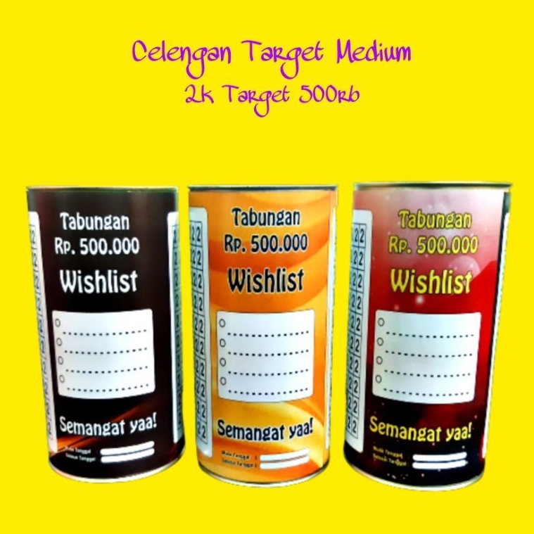 Celengan Target 2k Target 500rb Celengan Target Viral Buka Tutup Celengan Target Anak Permanen Murah