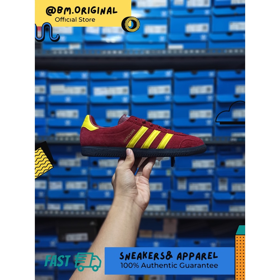 Adidas Warszawa SPZL Noble Maroon Bright Yellow ORIGINAL GX3819