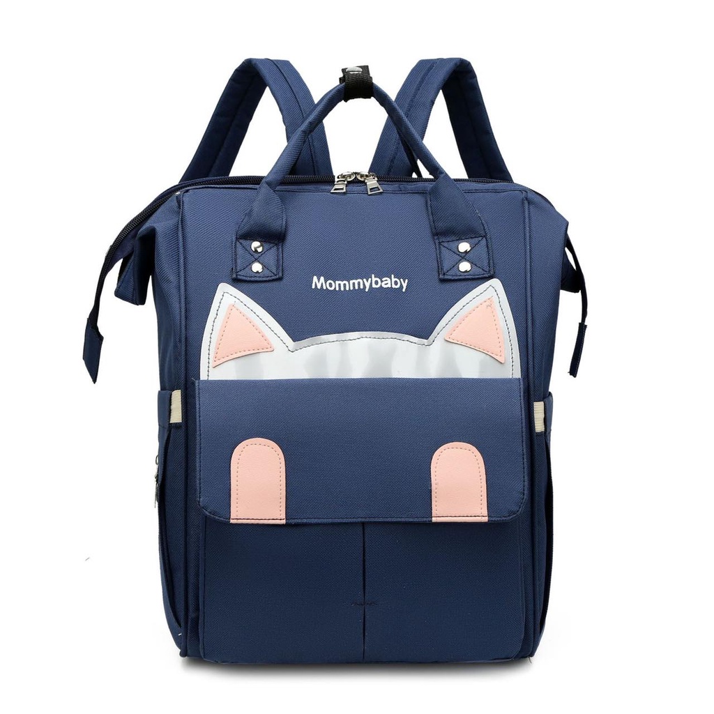 KF CAT Tas Ransel Diapers bag Bayi Import Motif Kucing Tas Backpack Waterproof Travel Bag Multi Function