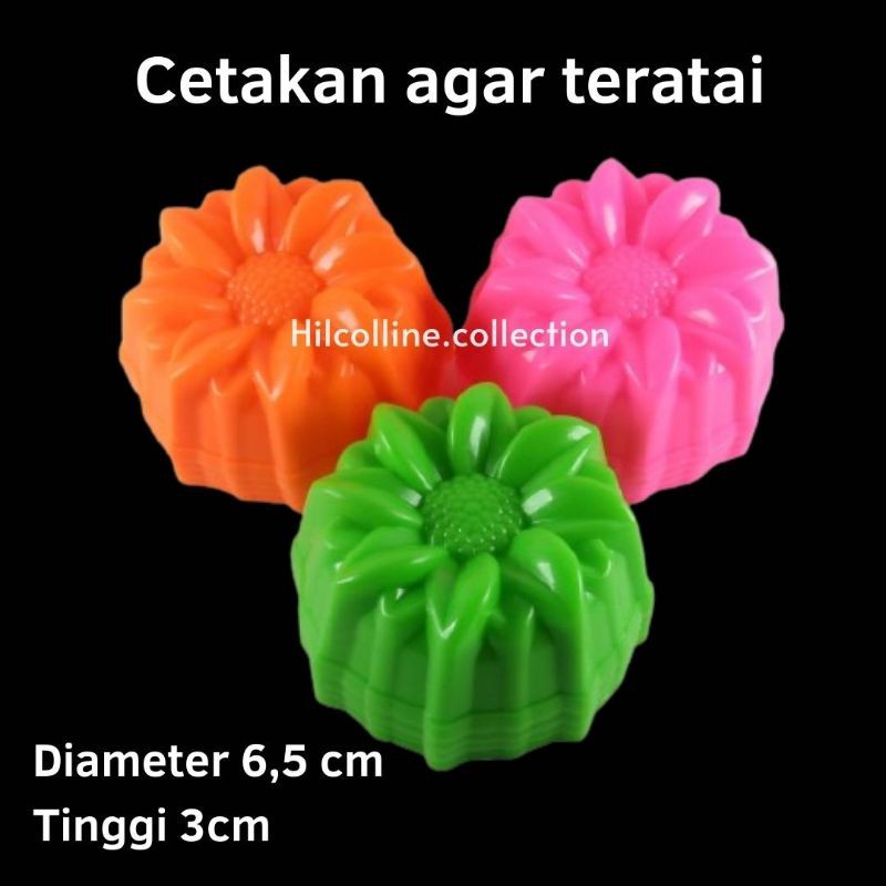 @12pcs Cetakan Agar Teratai Kecil | cetakan puding | cetakan bolu kukus