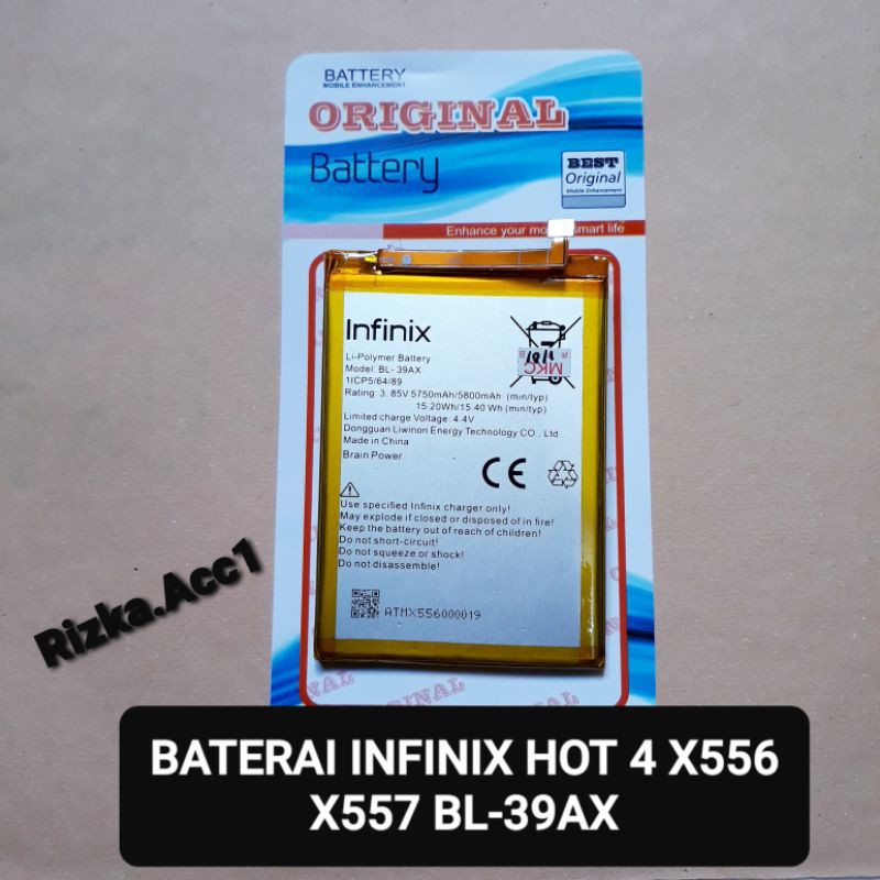 Baterai Batre Batere Infinix Hot 4 X556 X557 BL-39AX Original Oem Battery Hp