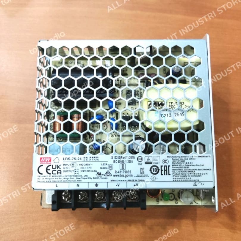 Power Supply MEAN WELL LRS-75-24 LRS 75 24 LRS7524 24V 3.2A MEANWELL