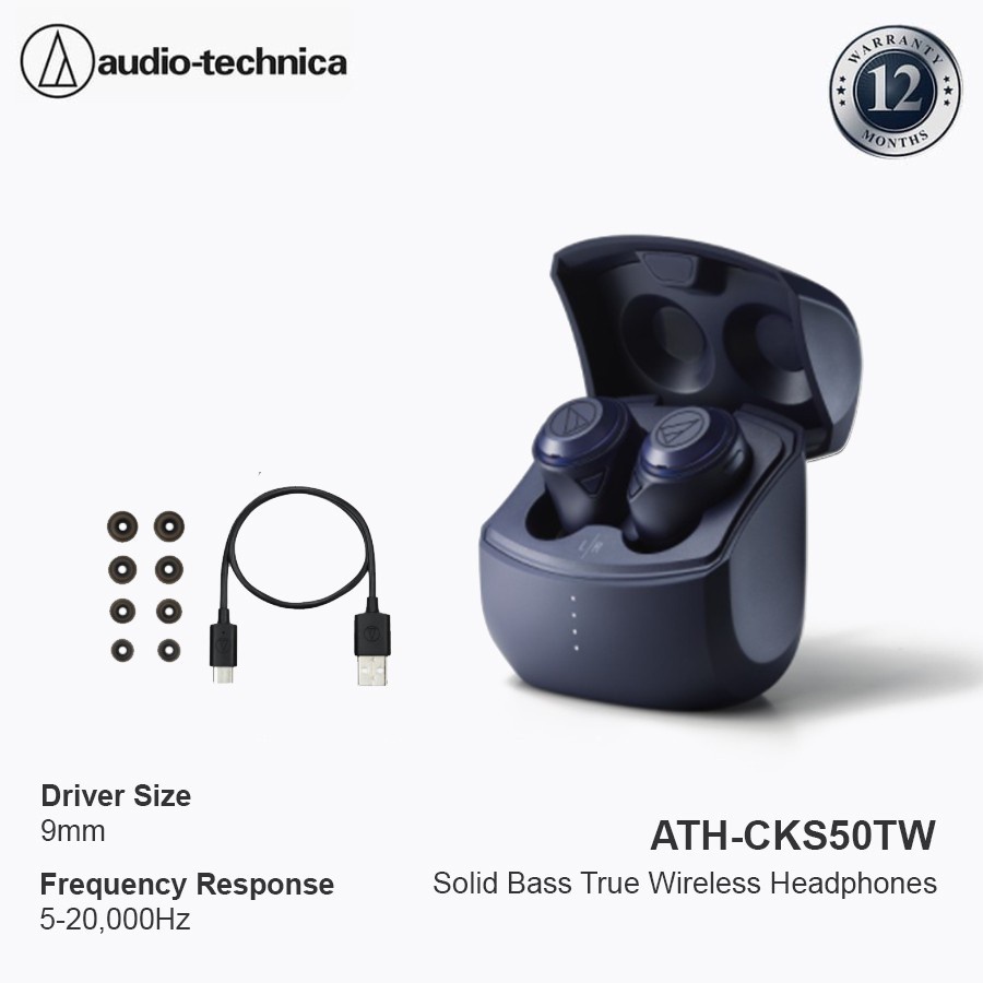 TWS Audio Technica CKS 50 Solid Bass True Wireless - ATH-CKS50TW