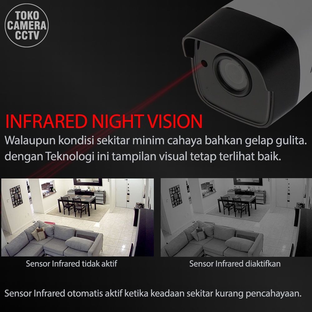 PAKET IP CAMERA HIKVISION 4MP 8 CHANNEL 5 KAMERA