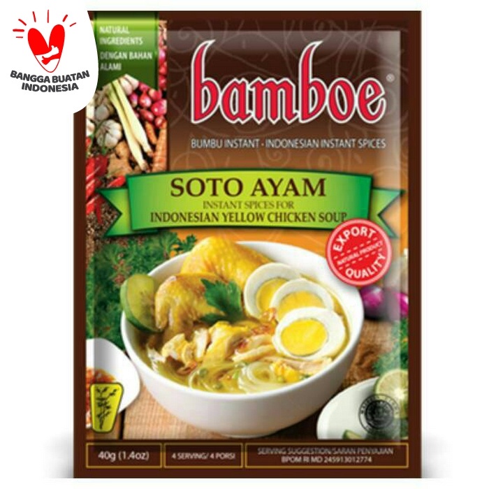 

Instan-Masak-Bumbu- Bamboe Soto Ayam 40 Gr -Bumbu-Masak-Instan.