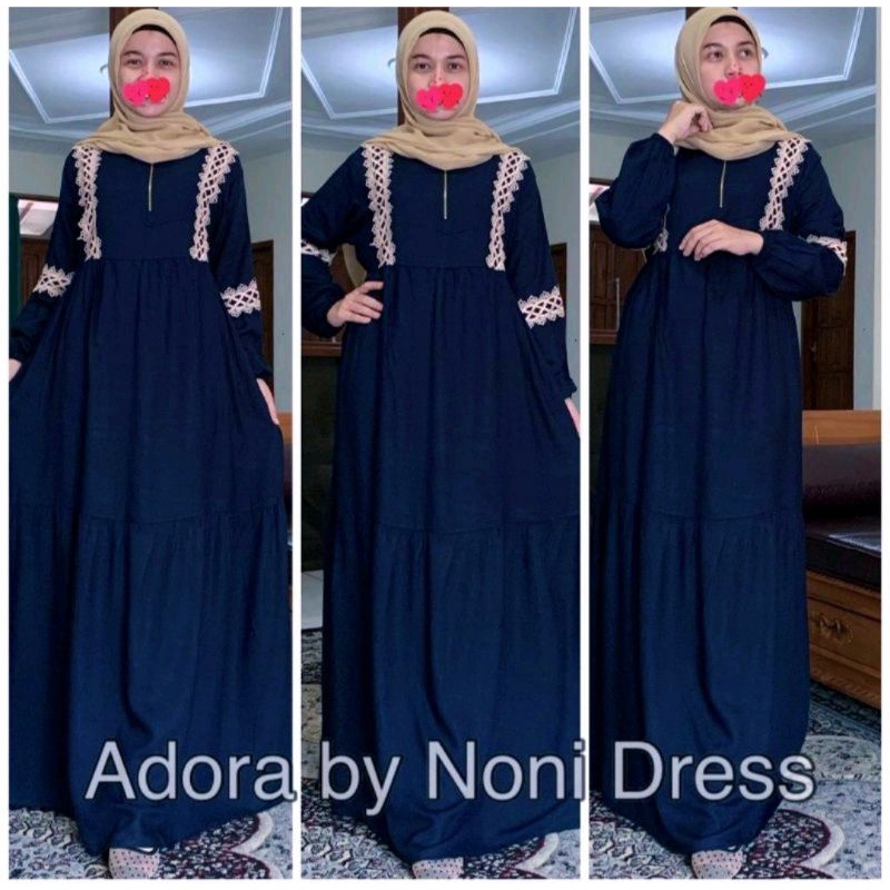 Gamis Sutena Matt Rayon Santung Fashion Wanita Busana Muslim Terbaru