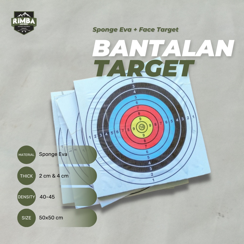 Spons Target + Face Target / Sponge Eva / Busa Ati / Eva Foam / Spon Ati / Busa Eva / Archery