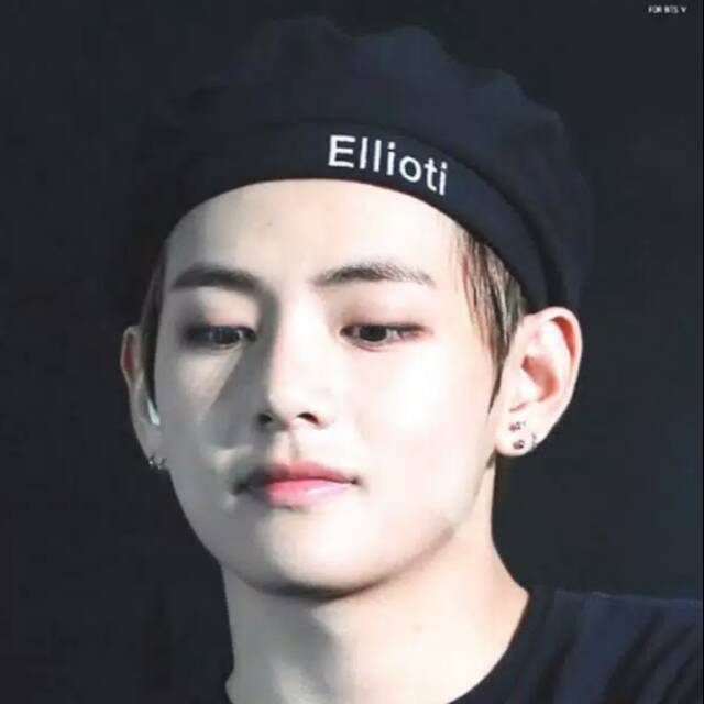 Topi baret ellioti v bts kim taehyung realpict (ready stok)