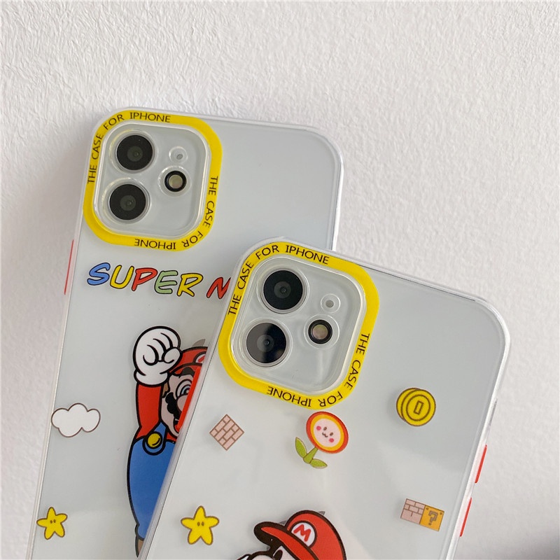 Soft case TPU Motif super Mario Untuk iphone 11 12 13PROMAX X XS XR XSMAX 7 8 Se 2020 PLUS