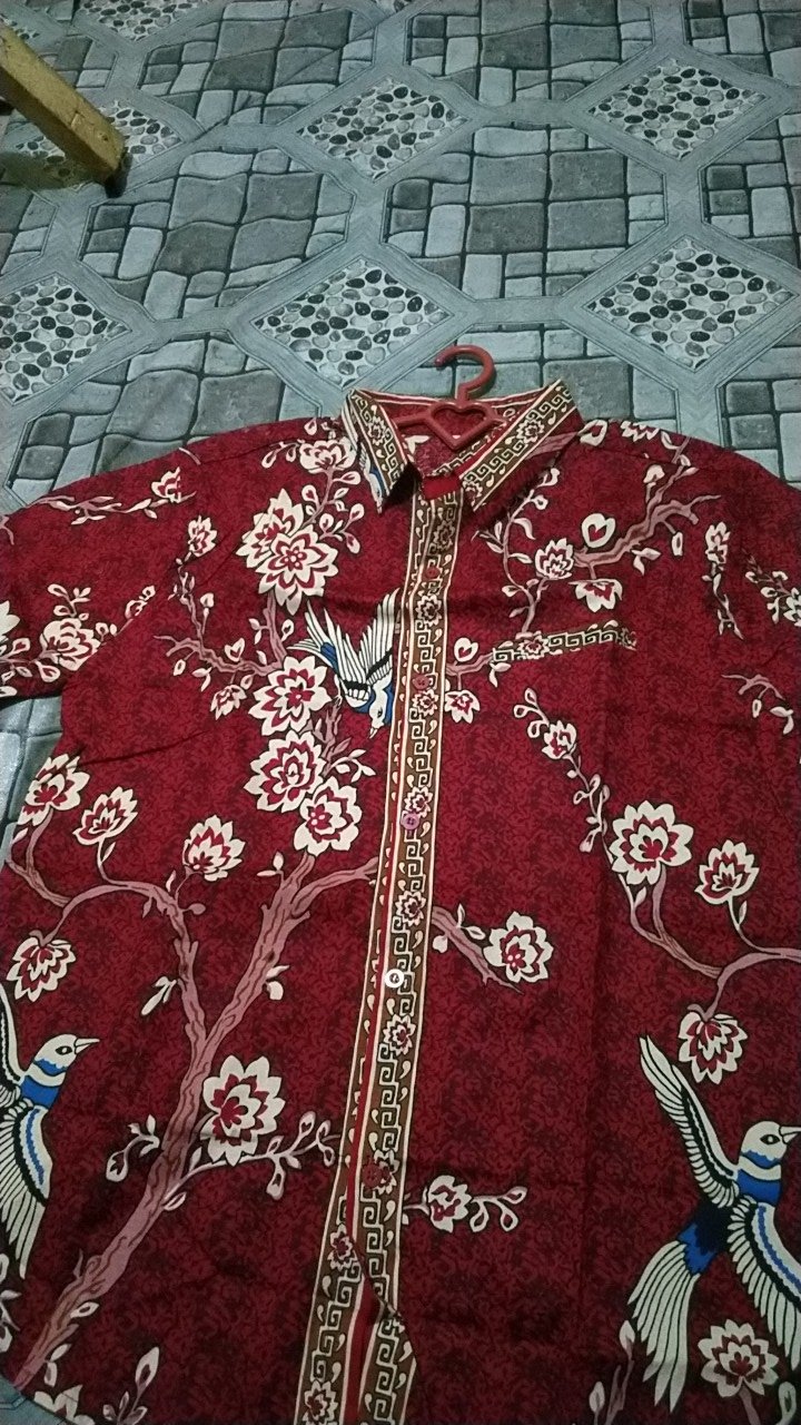 Batik Couple Set Warna Maroon Edisi Imlek, Dl# Bahan Katun Stretch