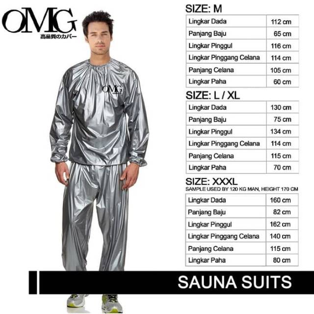 Baju Sauna Pembakar Lemak JUMBO Suit Jaket Olahraga Jogging Joging Pakaian Baju Olahraga Pria Wanita