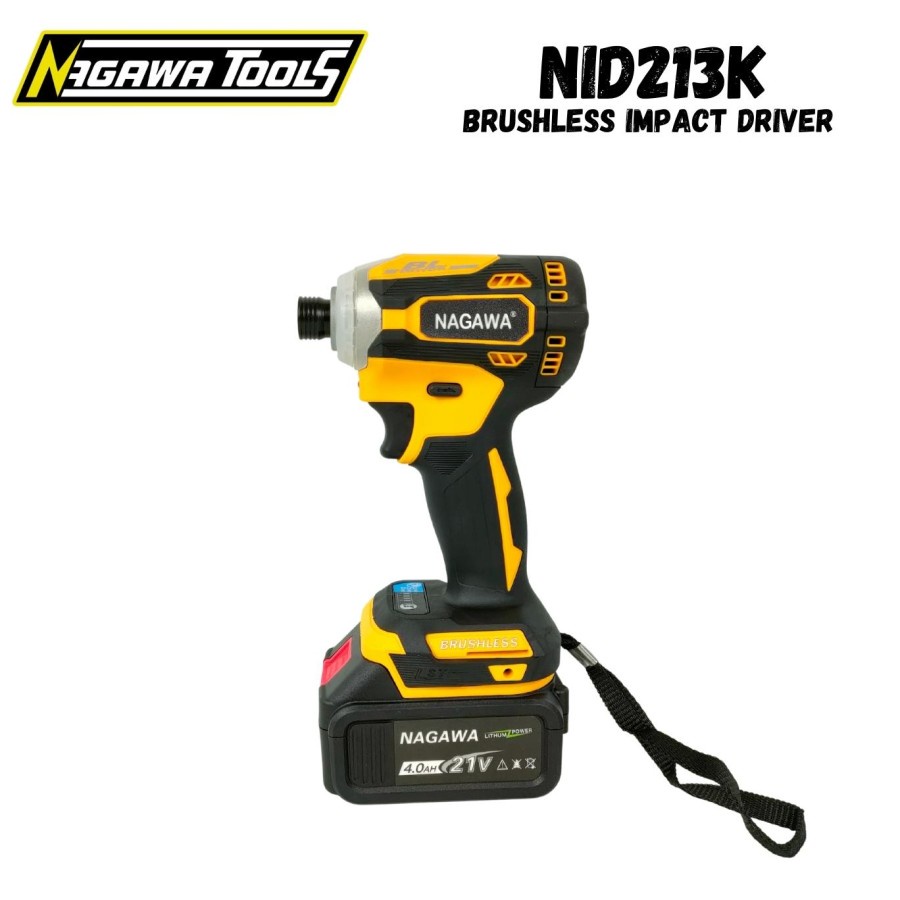 BRUSHLESS IMPACT DRIVER 21V NAGAWA NID213K SCREWDRIVER SET