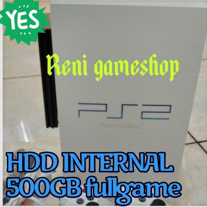 PLAYSTATION 2 PS2 FAT LIMITED EDITION WR.PUTIH HDD INTERNAL 500GB