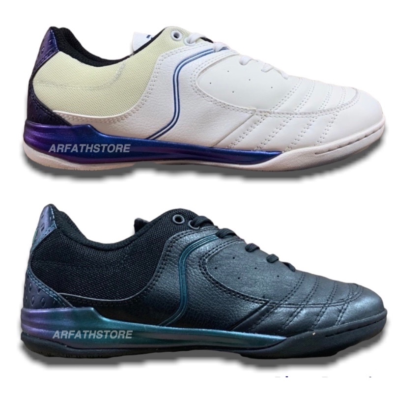 Calci Sepatu Futsal Calci Bomsala Willow Elite - White / Chameleon Blue - Black / Chamelion Blue