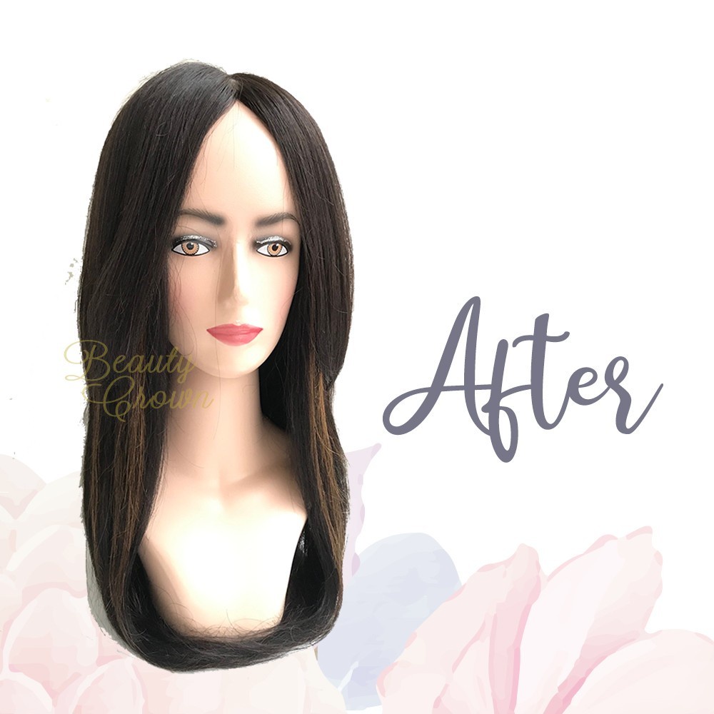 Hair Extension Clip Rambut asli Wig 100% Human Hair by Beauty Crown