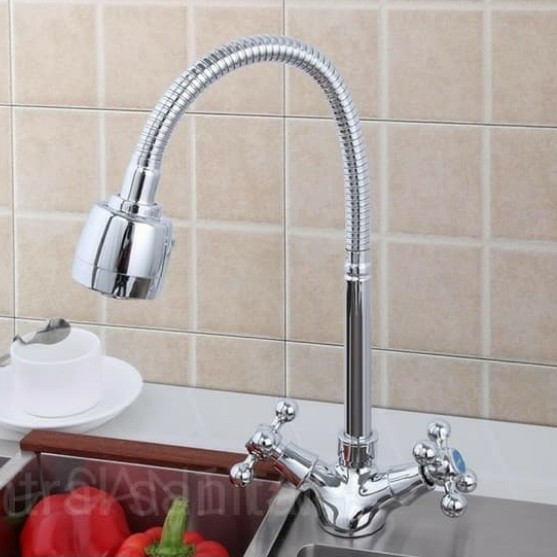 Kran Sink 2 Putaran Panas Dingin Kuningan Keran Dapur Kitchen Sink Kran Wastafel Cuci Piring Shopee Indonesia