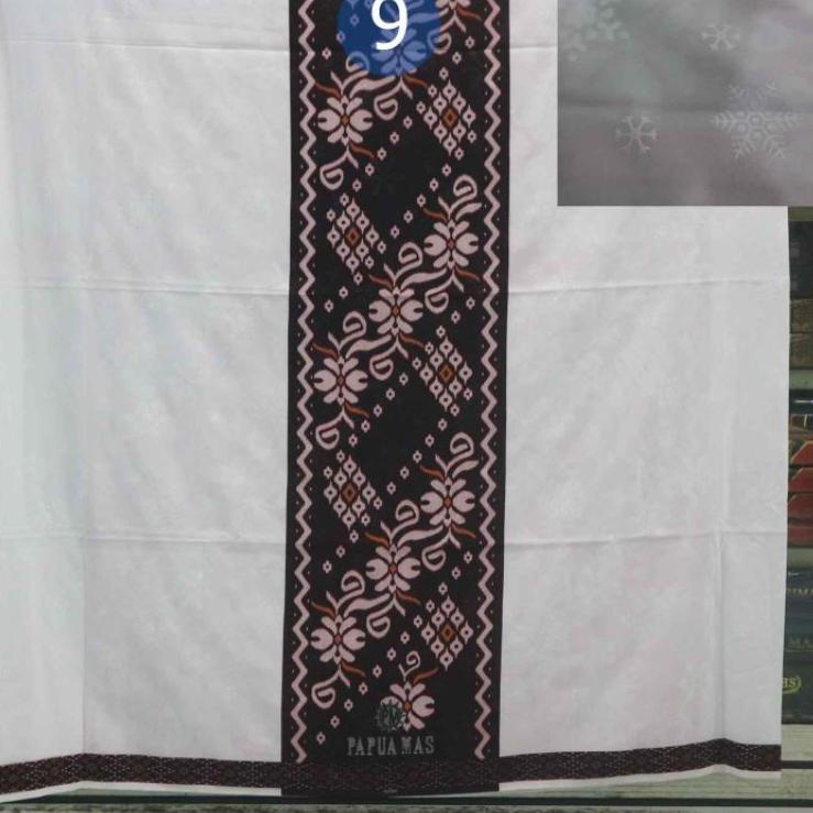 Dijamin Miring harga.. sarung putih polos tumpal POLYESTER  BALI LESTARI