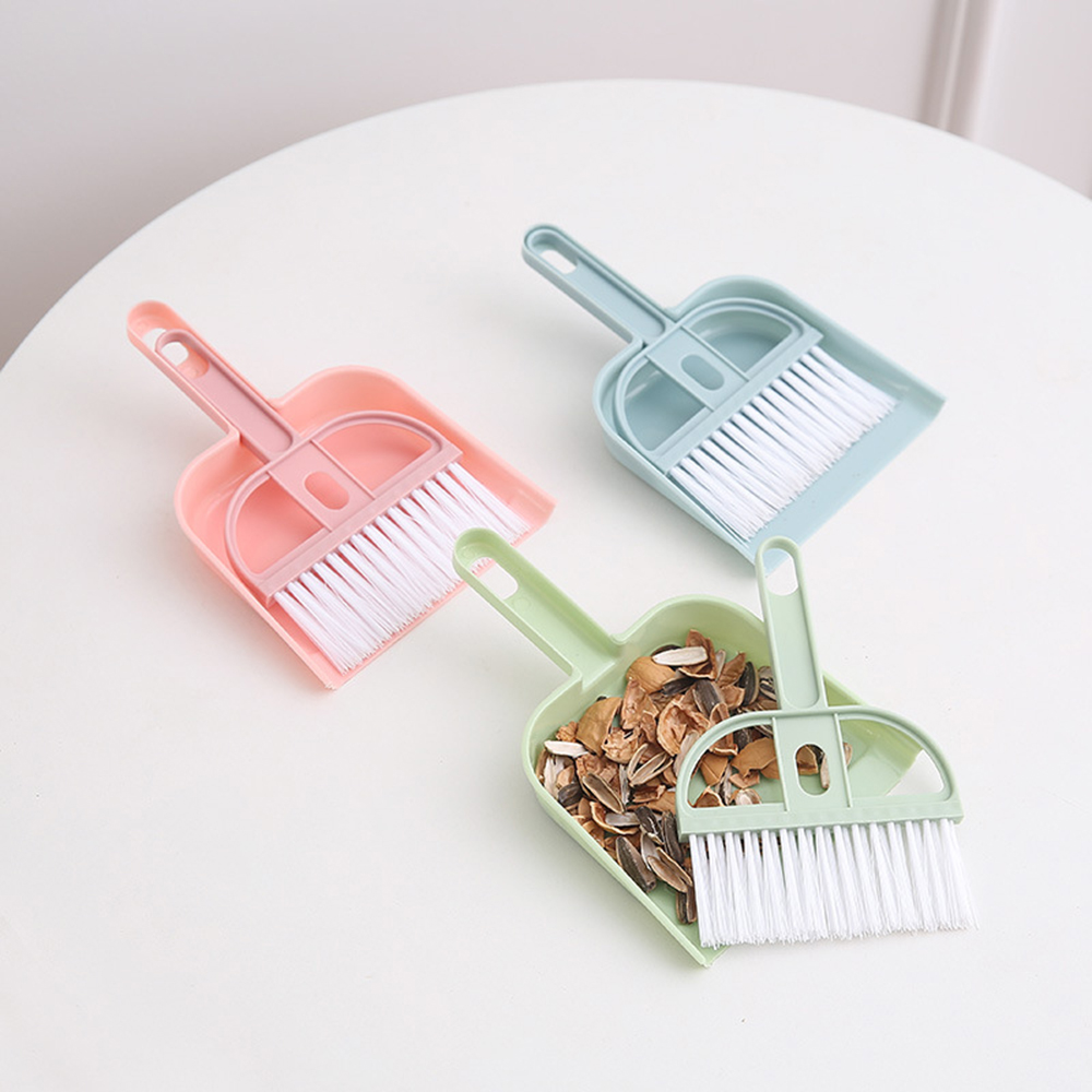 【COD Tangding】Mini Desktop Broom Dustpan Set Car Broom Sweep Bed Hair Garbage Shovel Small Sweeping Broom Keyboard Brush