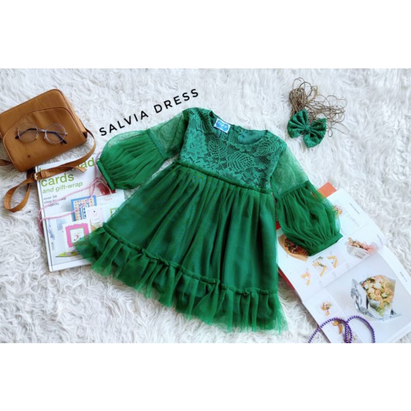 DRESS NATAL ANAK PEREMPUAN / SALVIA DRESS COUPLE MOM AND KIDS / BAJU NATAL ANAK PEREMPUAN / DRESS TU