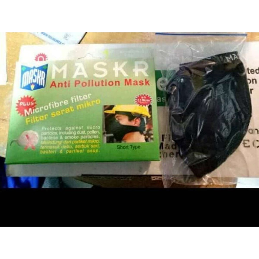 MASKR Masker Anti Polusi 100% Original dengan Serat Microfiber (Short Type)