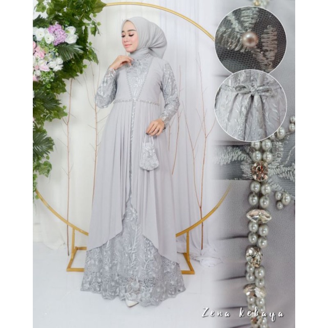 GAMIS PAYET MAURA GAMIS PESTA BAHAN TILLE KOMBINASI CERUTY