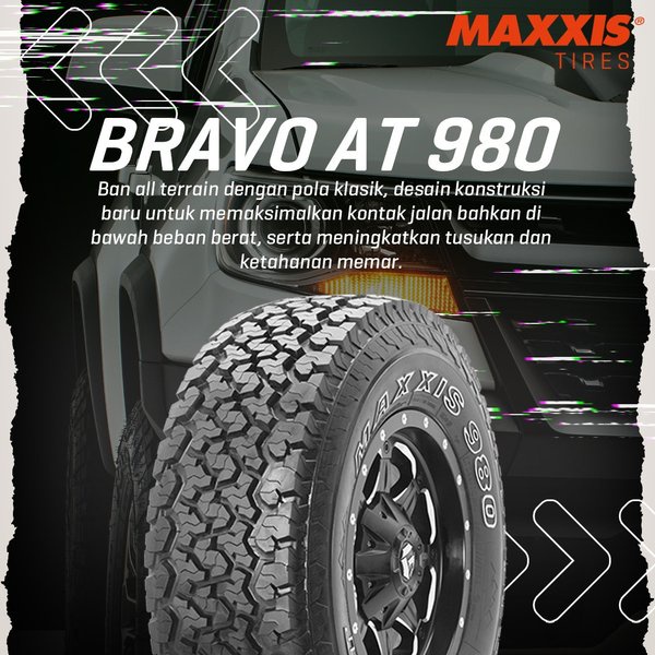 Maxxis Bravo AT980 Ukuran 245/70 R16 Ban FORD Everest 245 70 R16