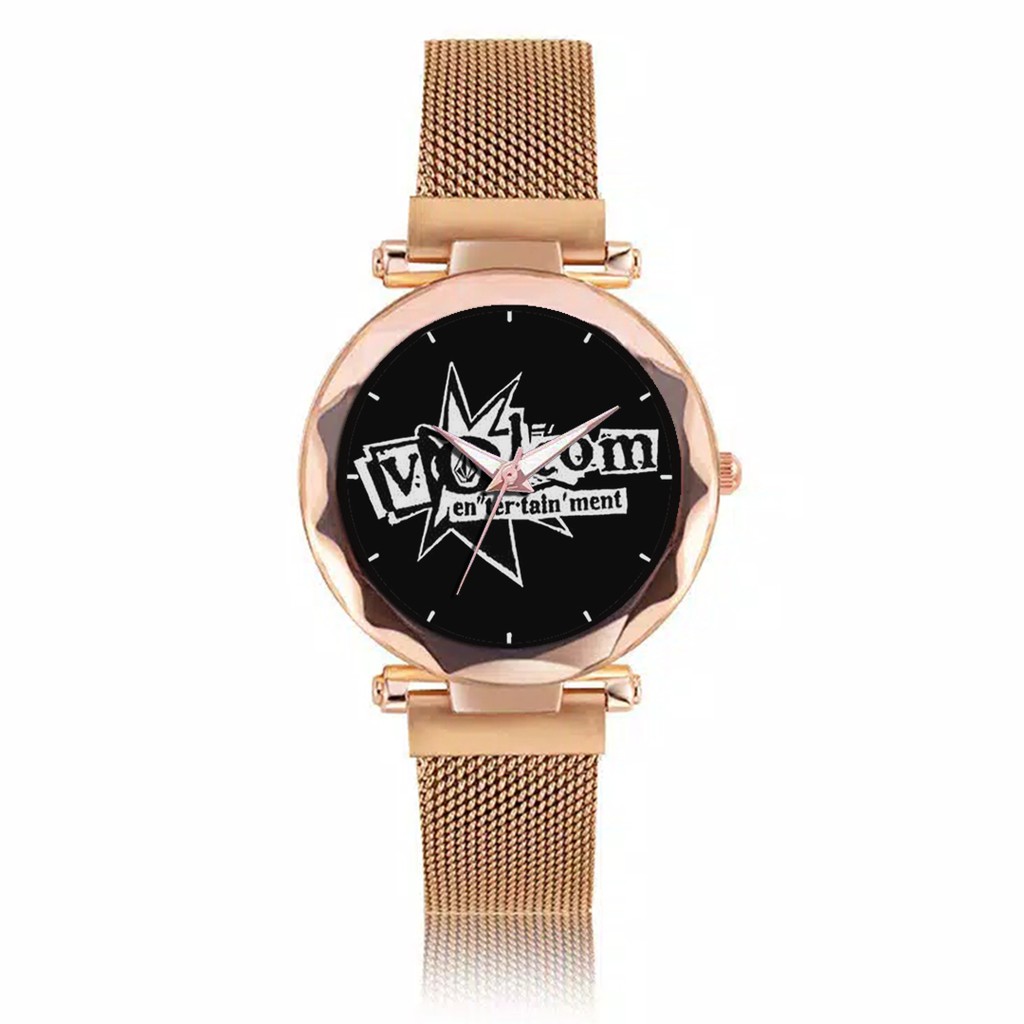 Jam Tangan Wanita Custom - VOLCOM Free Box &amp; Batre Cadangan