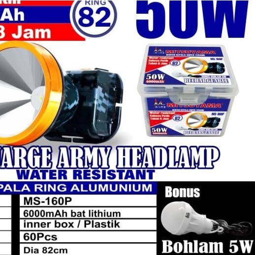 ✩ Senter Kepala army 50Watt Mitsuyama ✼