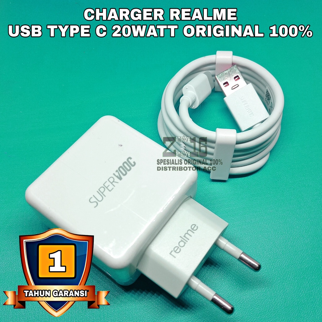 COD TC Charger Realme X Relme XT Rilmi NARZO ORIGINAL 100% SUPER VOOC USB TYPE C 20Watt 20W 5V - 4A