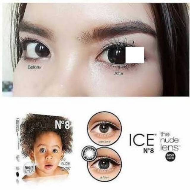 [FREE LENSCASE] SOFTLENS ICE N8 / DIAMETER 16MM / READY NORMAL &amp; MINUS (-0.50 S/D -6.00)