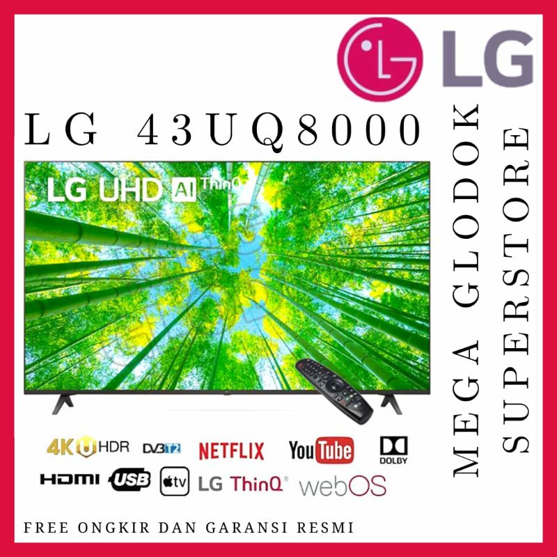 LG LED TV 43UQ8000 UHD 4K SMART WEB OS 43 INC 43UQ8000PSC