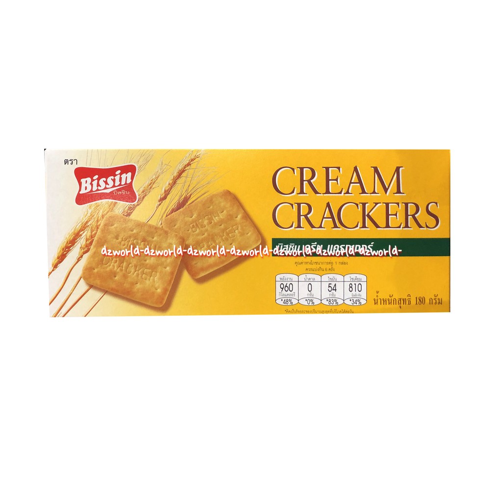 Bissin Whole Wheat Cream Crackers 150gr Biskuit Gandum Thailand Bisin