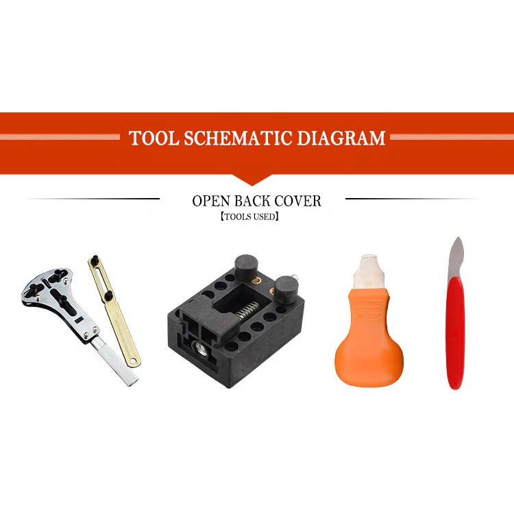 Alat Reparasi Jam Tangan Peralatan Servis Jam Tangan 13 in 1 Repair Tool Pembuka Borkar jam Tangan Taffware