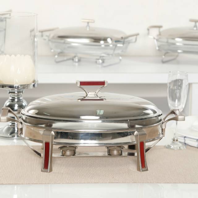 Wadah Saji Prasmanan Oval Warmer Dixon Combinasi 3Liter