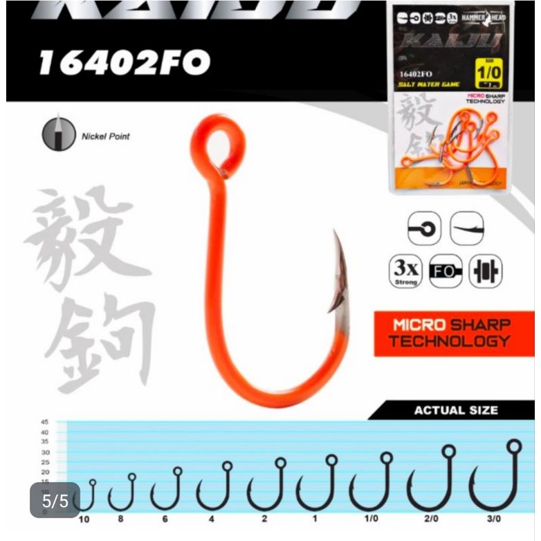 kail pancing hammerhead kaiju jigging 16402 fo orange