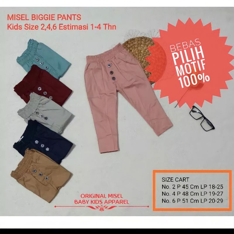 (1-7Tahun) Celana Panjang Anak Perempuan Cewek Misel Baggy Long Pants Anak Usia 1 - 7Tahun