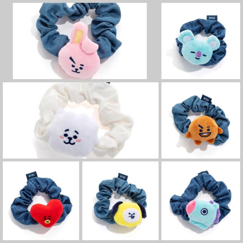 OFFICIAL BT21 JAPAN DENIM SCRUNCHY HAIR TIE EDITION
