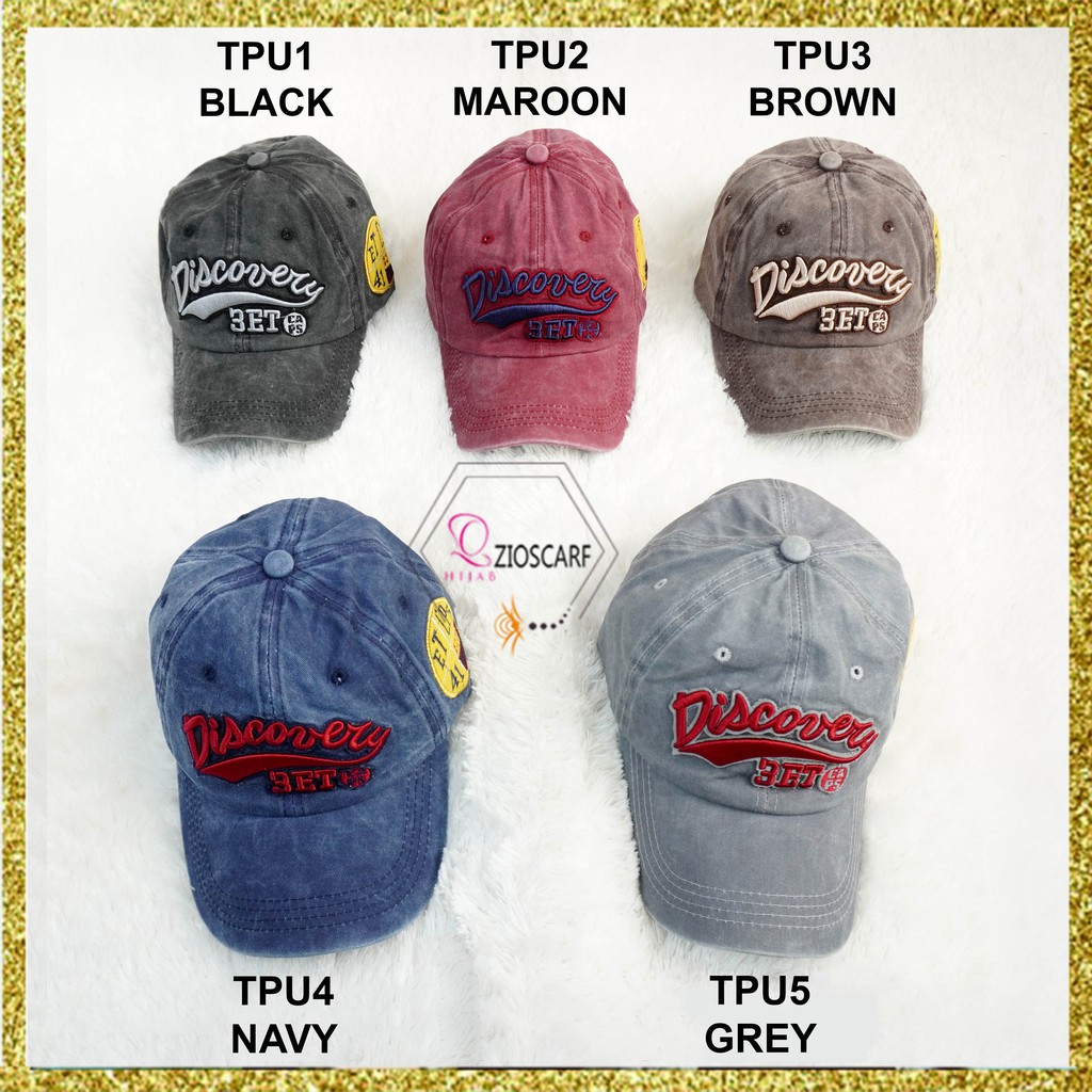 Topi Baseball Discovery Bet Caps Hat Cap Casual Sport Pria Wanita Distro TPU