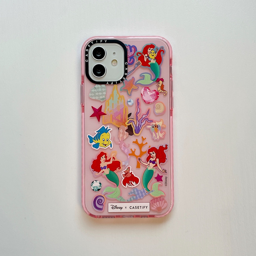 Casetfy Princess Lovely IPhone Case iPhone12 iPhone12Pro iPhone11Promax IphoneXR iPhone11 iPhone6splus iPhone7plus 8plus iPhoneXS iPhoneXsmax Soft Casing-Pink