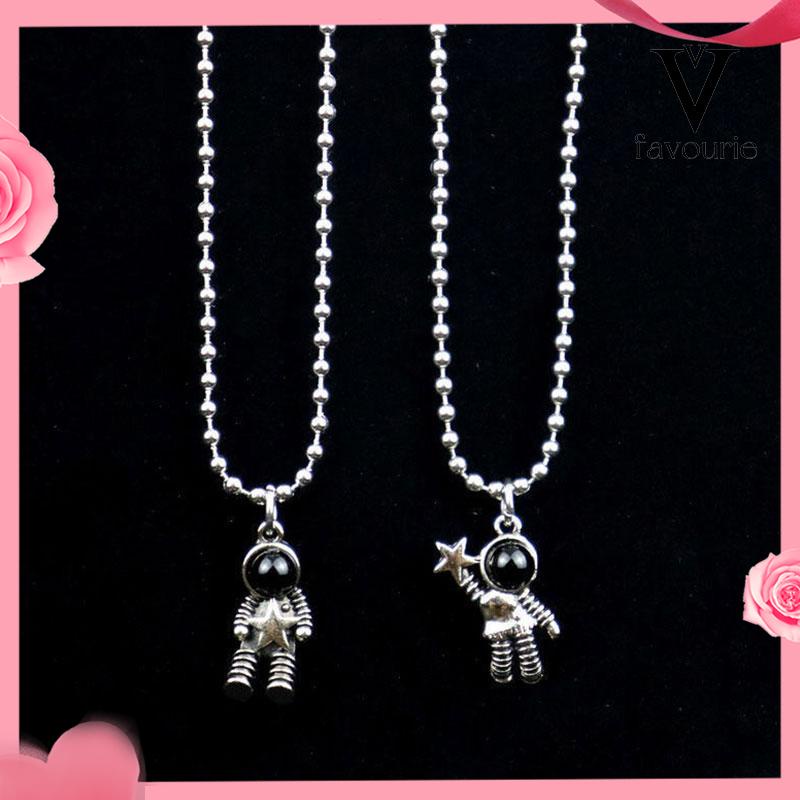 [COD]Kalung Pilih bintang untuk Anda astronot hip-hop couple necklace spaceman pendant aksesoris perhiasan-FA