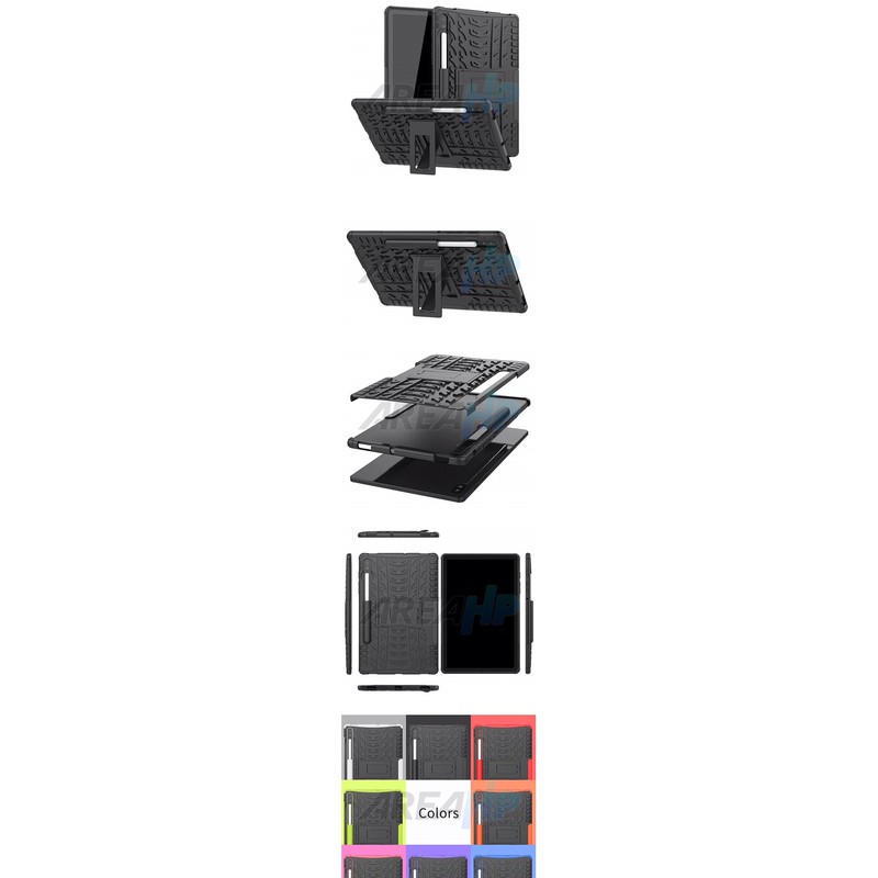 Car Tire Rugged Armor Shockproof Case Casing Cover Kick Samsung Galaxy Tab S7 Plus + 12.4 T970 T975