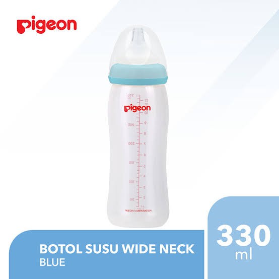 Botol Susu Asi Bayi Pigeon Peristaltic Plus Wide Neck Wideneck Bottle 330 ml