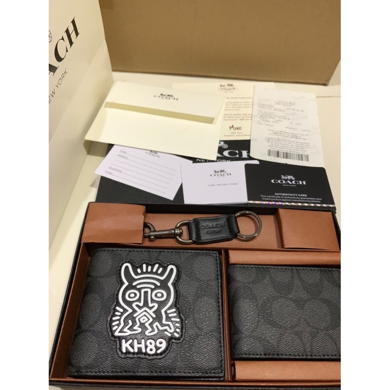 Dompet pria SM coach Wallet Keith Haring 89 Original